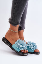 Flip-flops Step in Style til dame fra MS StyleHaven, laget av polyester, med detaljer i rubber, farge Blå, størrelse 36, med 45720 ermer, hælhøyde flat, skostørrelse 36; 37; 38; 39; 40; 41; 42, perfekt til casual