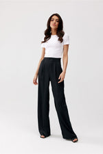 Elsa Satin Wide-Leg Pants by Roco Fashion fra MS StyleHaven, størrelse 36, med short, bukselengde long, kjolelengde mini, kjolestil wrap; a-line