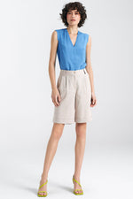 Bluse Nife til dame fra MS StyleHaven, laget av Viskose, farge Blå, størrelse 38, med short; 3-4; sleeveless ermer, perfekt til casual; dress