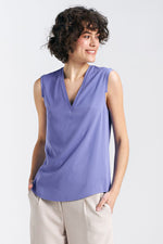 Bluse Nife til dame fra MS StyleHaven, laget av Viskose, farge beige, størrelse 42, med short; 3-4; sleeveless ermer, perfekt til casual; dress