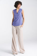 Bluse Nife til dame fra MS StyleHaven, laget av Viskose, farge Fiolett 2, størrelse 36, med short; 3-4; sleeveless ermer, perfekt til casual; dress