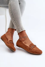 Mocassin Step in Style til dame fra MS StyleHaven, laget av polyester, med detaljer i faux-leather; suede, farge Brun, størrelse 36, med long ermer, hælhøyde low; flat, skostørrelse 36; 37; 38; 39; 40; 41, perfekt til casual; dress