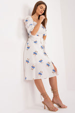 Summer Daydress by Lakerta – luftig og feminin sommerkjole til dame fra MS StyleHaven, laget av Bomull, farge Blå, størrelse 38, med short; 3-4 ermer, perfekt til casual; dress