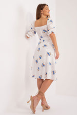 Summer Daydress by Lakerta – luftig og feminin sommerkjole til dame fra MS StyleHaven, laget av Bomull, farge Blå, størrelse 40, med short; 3-4 ermer, perfekt til casual; dress