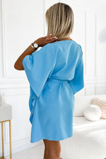 Sofia Day kjole til dame fra MS StyleHaven, laget av polyester, farge Grønn 4, størrelse 2XL/3XL, med short ermer, perfekt til casual; dress