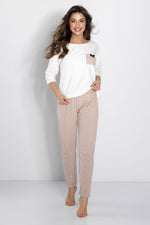 Pyjamas Momenti Per Me til dame fra MS StyleHaven, laget av Bomull; Elastan-1, farge Rosa, størrelse s, med sleeveless ermer, perfekt til casual; dress