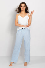 Pyjamas Momenti Per Me til dame fra MS StyleHaven, laget av polyester, farge Blå, størrelse s, med sleeveless ermer, perfekt til casual; dress