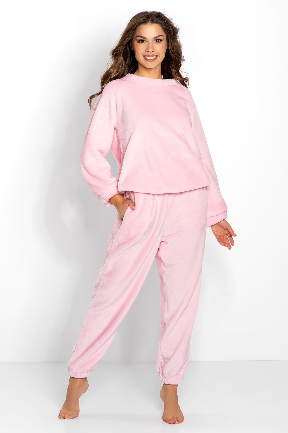 Sett Momenti Per Me til dame fra MS StyleHaven, laget av polyester, farge Rosa, størrelse S/M, med short ermer, perfekt til casual; dress