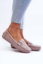 Mocassin Step in Style til dame fra MS StyleHaven, laget av polyester, farge Brun, størrelse 36, med long ermer, perfekt til casual; dress