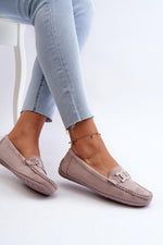 Mocassin Step in Style til dame fra MS StyleHaven, laget av polyester, farge Brun, størrelse 38, med long ermer, perfekt til casual; dress