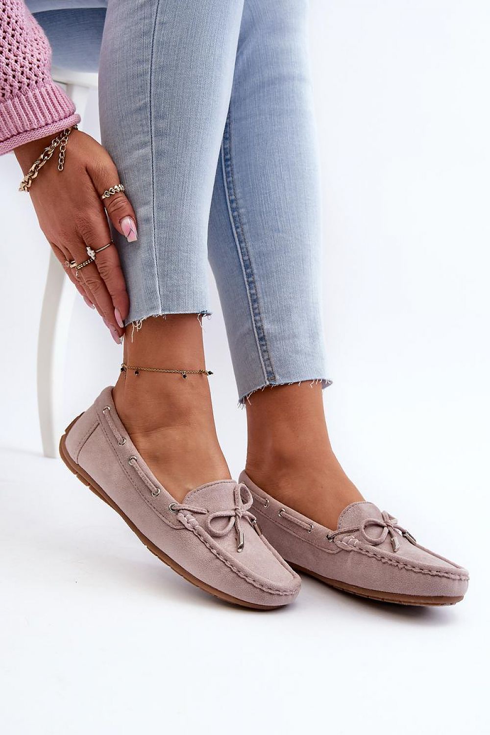 Mocassin Step in Style til dame fra MS StyleHaven, laget av polyester, farge Svart, størrelse 41, med 45720 ermer, perfekt til casual