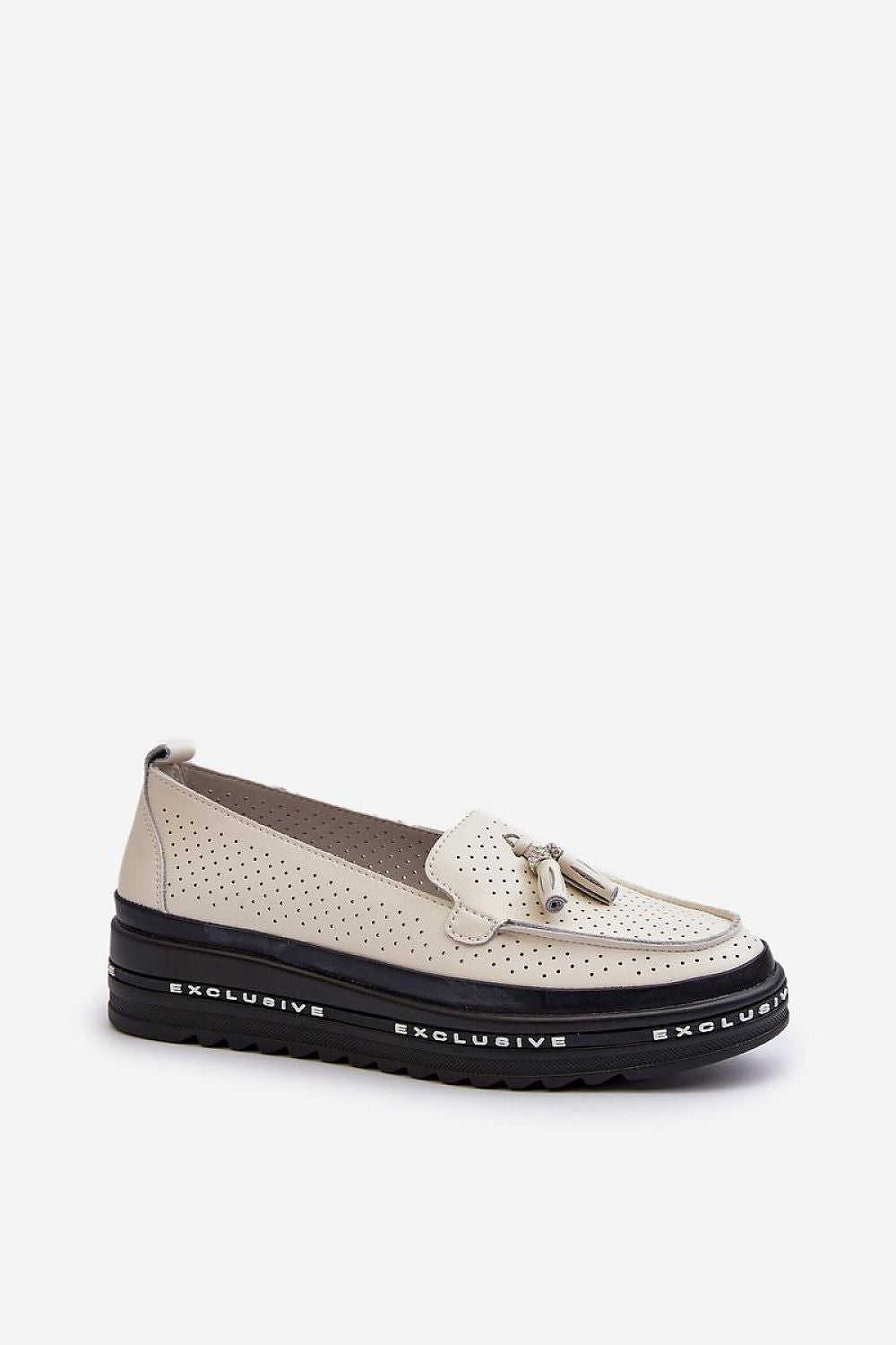 Mocassin Step in Style til dame fra MS StyleHaven, laget av polyester, farge beige, størrelse 37, med long ermer, perfekt til casual; dress