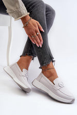 Mocassin Step in Style til dame fra MS StyleHaven, laget av polyester, farge beige, størrelse 39, med 45720 ermer, perfekt til casual; dress