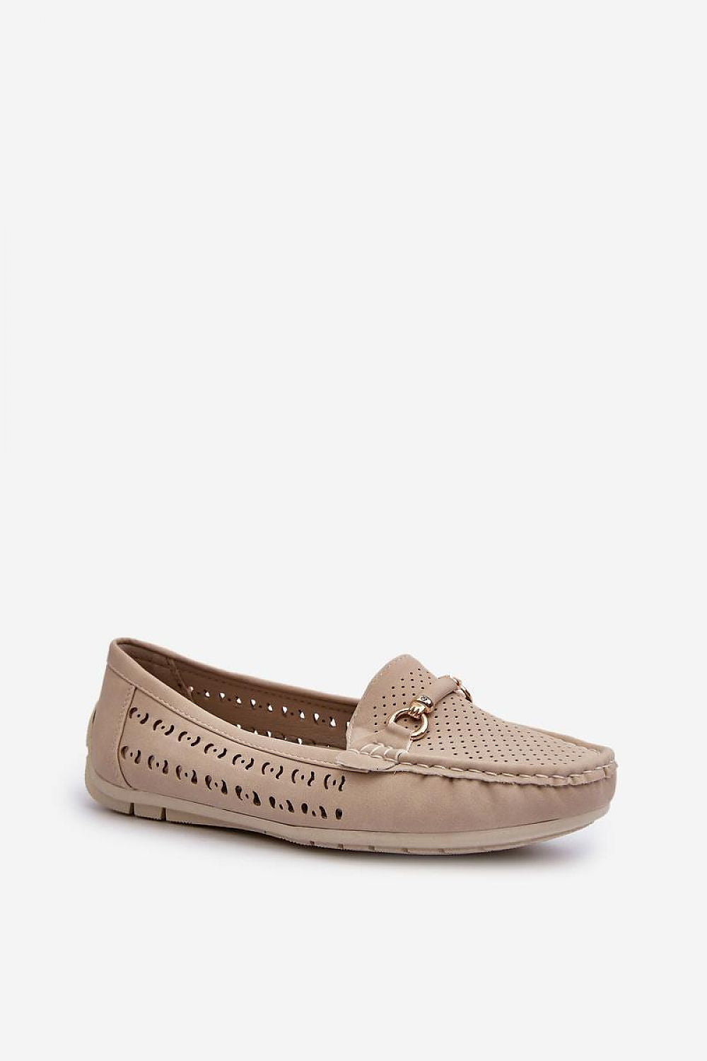 Mocassin Step in Style til dame fra MS StyleHaven, laget av polyester, farge beige, størrelse 37, med 45720 ermer, perfekt til casual; dress