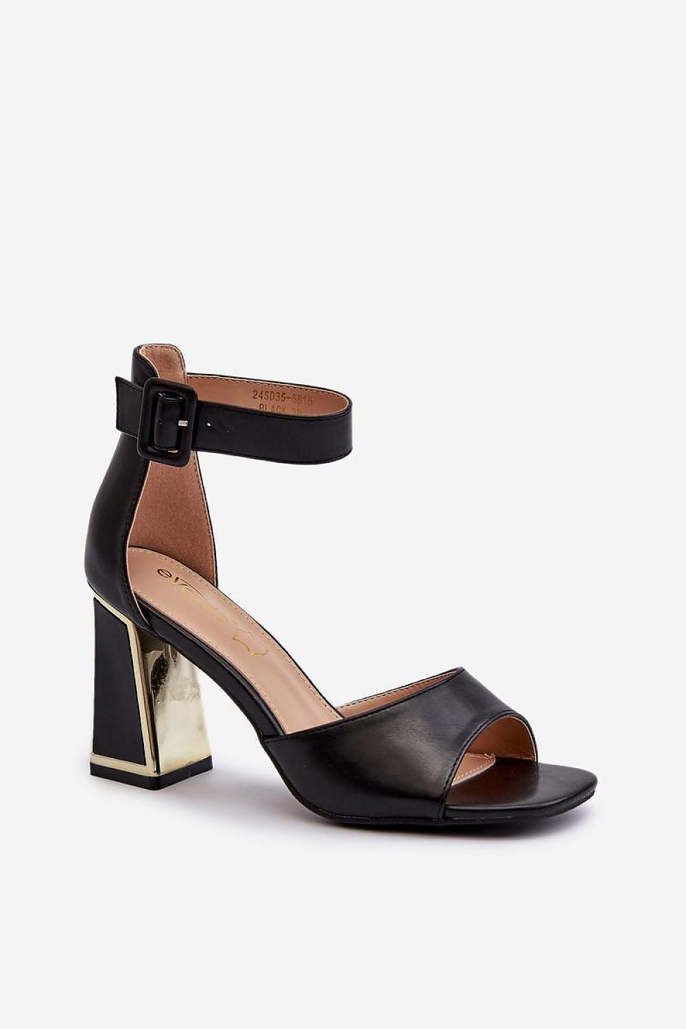 Hælsandaler Step in style til dame fra MS StyleHaven, laget av polyester, farge Svart, størrelse 37, med 45720 ermer, perfekt til dress