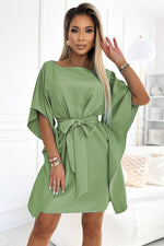 Sofia Day kjole til dame fra MS StyleHaven, laget av polyester, farge Rosa 3, størrelse S/M, med short ermer, perfekt til casual; dress