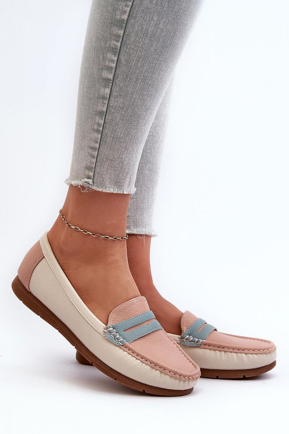 Mocassin Step in Style til dame fra MS StyleHaven, laget av polyester, med detaljer i faux-leather, farge Rosa, størrelse 36, med 45720 ermer, hælhøyde flat, skostørrelse 36; 37; 38; 39; 40; 41, perfekt til casual; dress