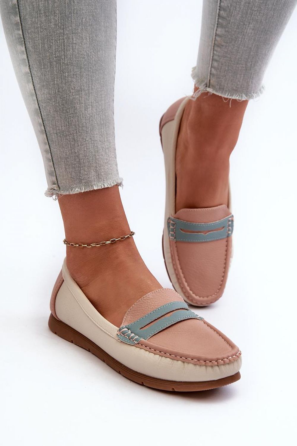 Mocassin Step in Style til dame fra MS StyleHaven, laget av polyester, farge Rosa, størrelse 38, med 45720 ermer, perfekt til casual; dress