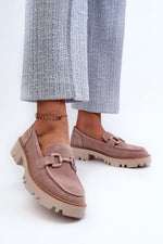 Mocassin Step in Style til dame fra MS StyleHaven, laget av polyester, farge Brun, størrelse 41, med 45720 ermer, perfekt til casual; dress