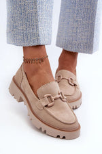 Mocassin Step in Style til dame fra MS StyleHaven, laget av polyester, farge Rosa, størrelse 38, med 45720 ermer, perfekt til casual; dress