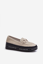 Mocassin Step in Style til dame fra MS StyleHaven, laget av polyester, farge Gul, størrelse 37, med 45720 ermer, perfekt til casual; dress