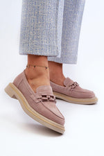 Mocassin Step in Style til dame fra MS StyleHaven, laget av polyester, farge beige, størrelse 38, med 45720 ermer, perfekt til casual