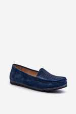 Mocassin Step in Style til dame fra MS StyleHaven, laget av polyester, farge Marineblå, størrelse 37, med 45720 ermer, perfekt til casual