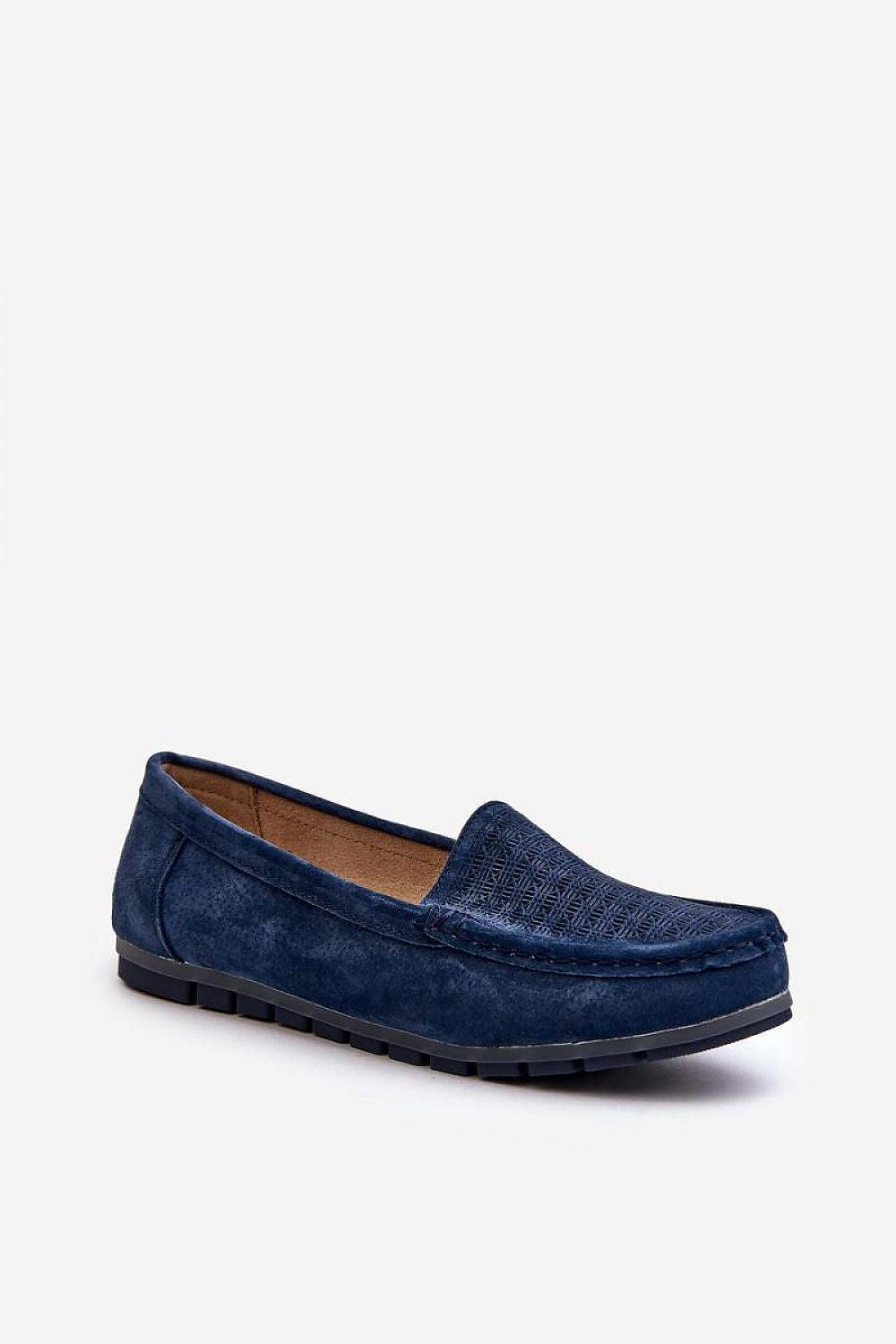 Mocassin Step in Style til dame fra MS StyleHaven, laget av polyester, farge Marineblå, størrelse 37, med 45720 ermer, perfekt til casual