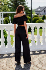 Vide satengbukser med elastisk midje - Roco Fashion fra MS StyleHaven, størrelse 38, med long, bukselengde long, kjolelengde midi; knee, kjolestil a-line