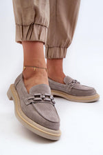 Mocassin Step in Style til dame fra MS StyleHaven, laget av polyester, farge beige, størrelse 41, med 45720 ermer, perfekt til casual
