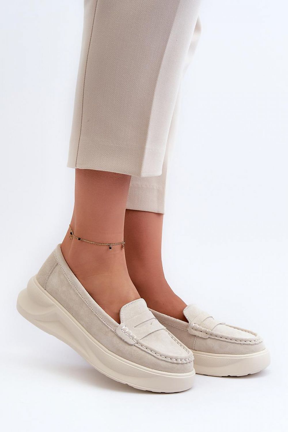 Mocassin Step in Style til dame fra MS StyleHaven, laget av polyester, farge Rosa, størrelse 39, med 45720 ermer, perfekt til casual; dress
