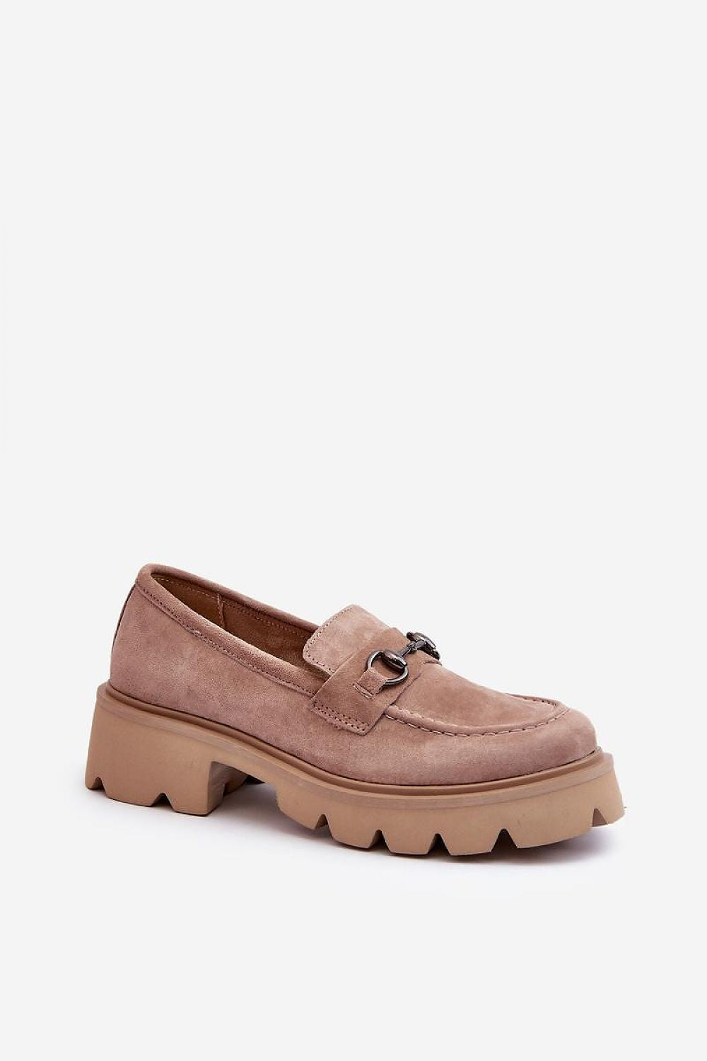 Mocassin Step in Style til dame fra MS StyleHaven, laget av polyester, farge beige, størrelse 37, med 45720 ermer, perfekt til casual; dress