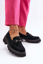 Mocassin Step in Style til dame fra MS StyleHaven, laget av polyester, farge Svart, størrelse 36, med 45720 ermer, perfekt til casual; dress