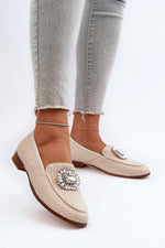 Mocassin Step in Style til dame fra MS StyleHaven, laget av polyester, farge beige, størrelse 38, med 45720 ermer, perfekt til casual; dress