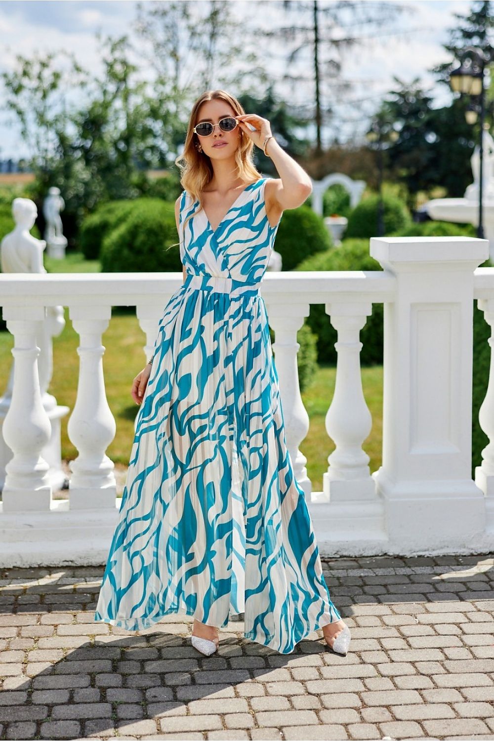 Lorena – maxikjole i chiffon fra Roco Fashion fra MS StyleHaven, størrelse 34, med sleeveless, bukselengde long, kjolelengde maxi, kjolestil sheath