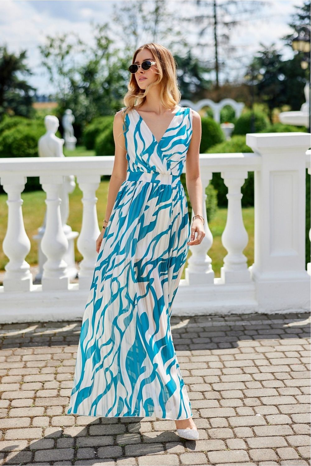 Lorena – maxikjole i chiffon fra Roco Fashion fra MS StyleHaven, størrelse 36, med sleeveless, bukselengde long, kjolelengde maxi, kjolestil sheath