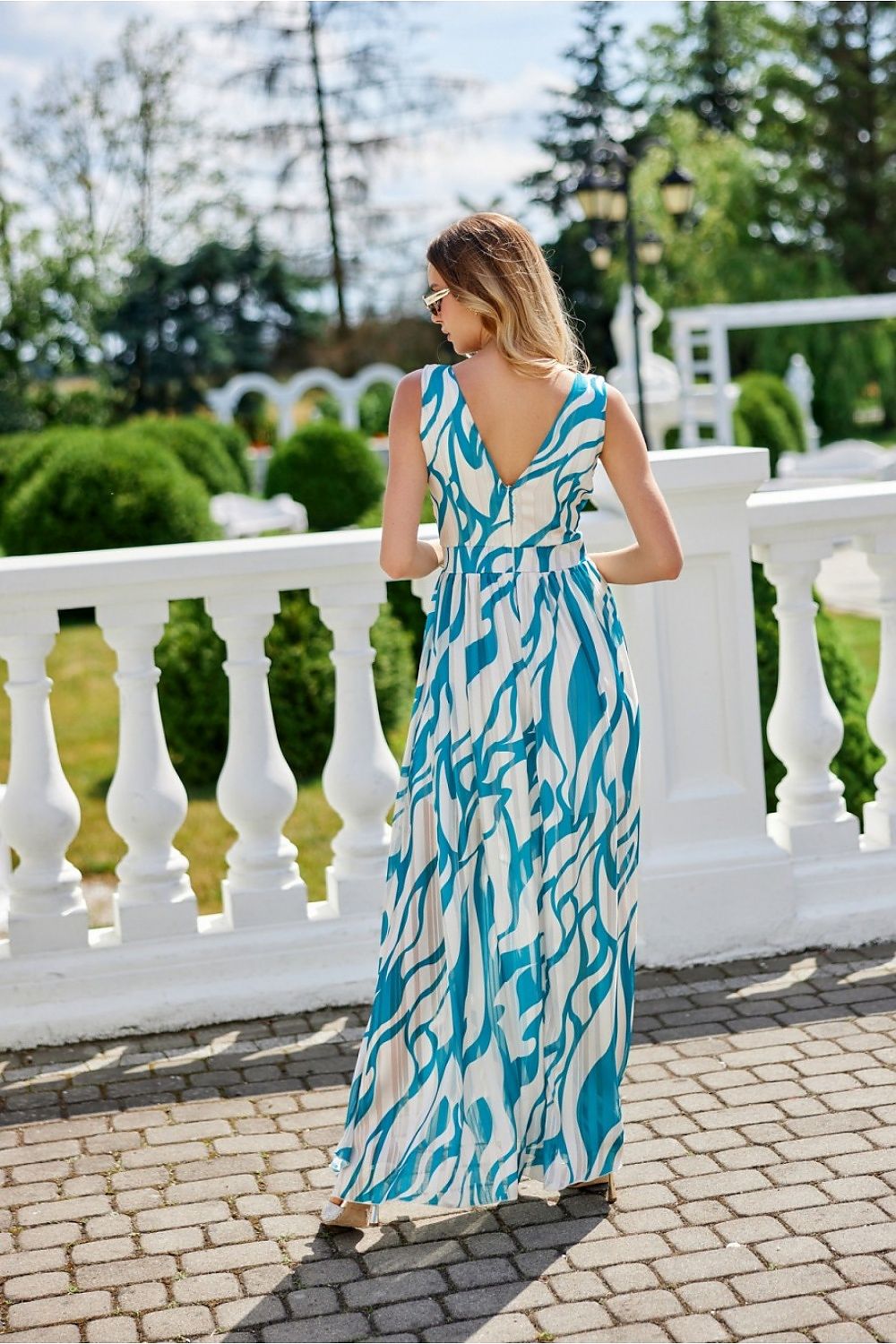 Lorena – maxikjole i chiffon fra Roco Fashion fra MS StyleHaven, størrelse 38, med sleeveless, bukselengde long, kjolelengde maxi, kjolestil sheath