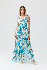 Lorena – maxikjole i chiffon fra Roco Fashion fra MS StyleHaven, størrelse 40, med sleeveless, bukselengde long, kjolelengde maxi, kjolestil sheath