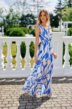 Lorena – maxikjole i chiffon fra Roco Fashion fra MS StyleHaven, størrelse 40, med sleeveless, bukselengde long, kjolelengde maxi, kjolestil sheath