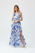 Lorena – maxikjole i chiffon fra Roco Fashion fra MS StyleHaven, størrelse 44, med sleeveless, bukselengde long, kjolelengde maxi, kjolestil sheath