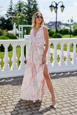 Lorena – maxikjole i chiffon fra Roco Fashion fra MS StyleHaven, størrelse 42, med sleeveless, bukselengde long, kjolelengde maxi, kjolestil sheath