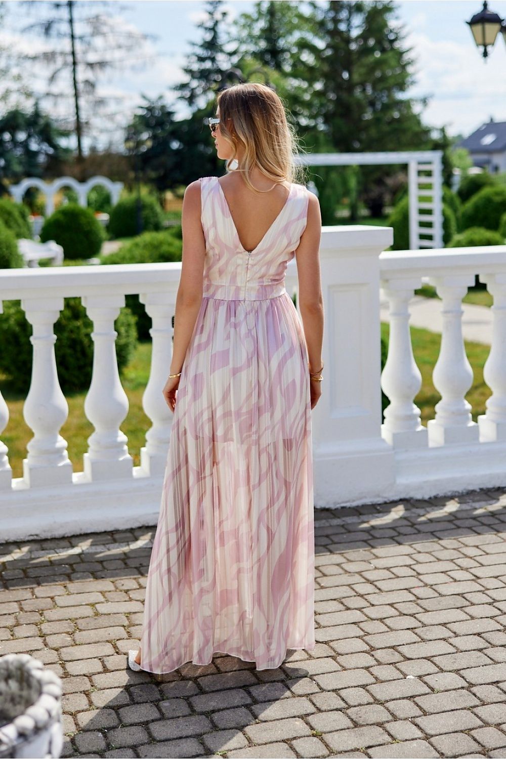 Lorena – maxikjole i chiffon fra Roco Fashion fra MS StyleHaven, størrelse 34, med sleeveless, bukselengde long, kjolelengde maxi, kjolestil sheath