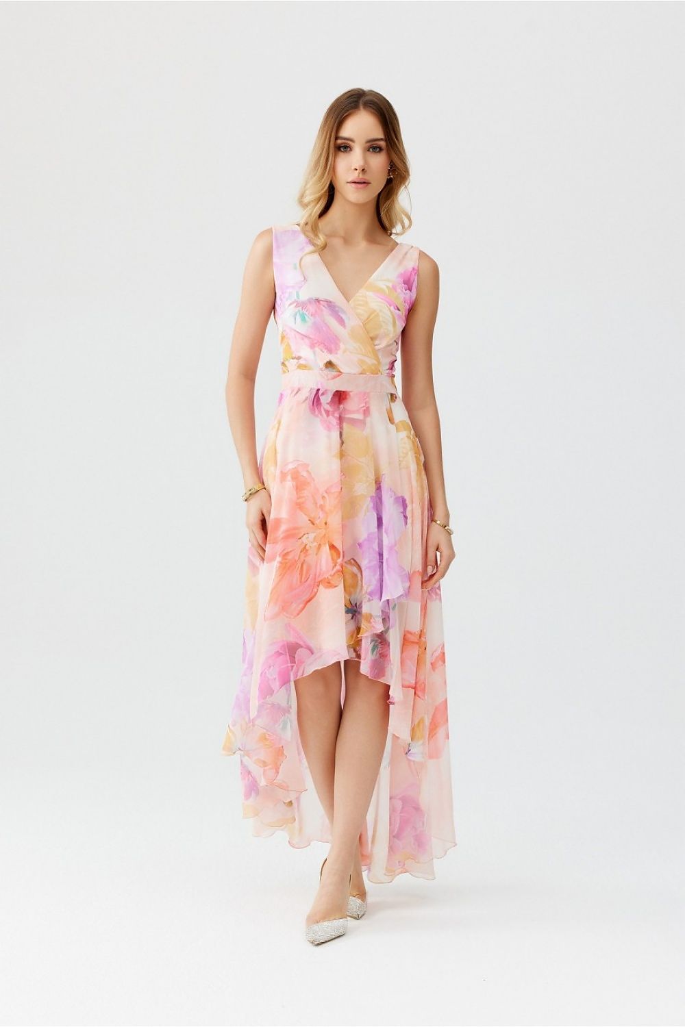 Elegant cocktailkjole med flatterende passform-  Roco Fashion fra MS StyleHaven, størrelse 38, med sleeveless, bukselengde long, kjolelengde maxi, kjolestil sheath; a-line