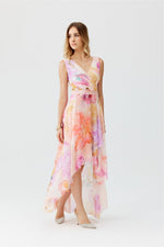 Elegant cocktailkjole med flatterende passform-  Roco Fashion fra MS StyleHaven, størrelse 42, med sleeveless, bukselengde long, kjolelengde maxi, kjolestil sheath; a-line