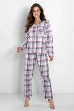 Pyjamas Momenti Per Me til dame fra MS StyleHaven, laget av Bomull; polyester, farge Rosa, størrelse s, med long ermer, perfekt til casual; dress