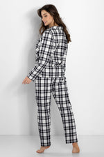 Pyjamas Momenti Per Me til dame fra MS StyleHaven, laget av Bomull, farge Svart, størrelse M, med long ermer, perfekt til casual; dress