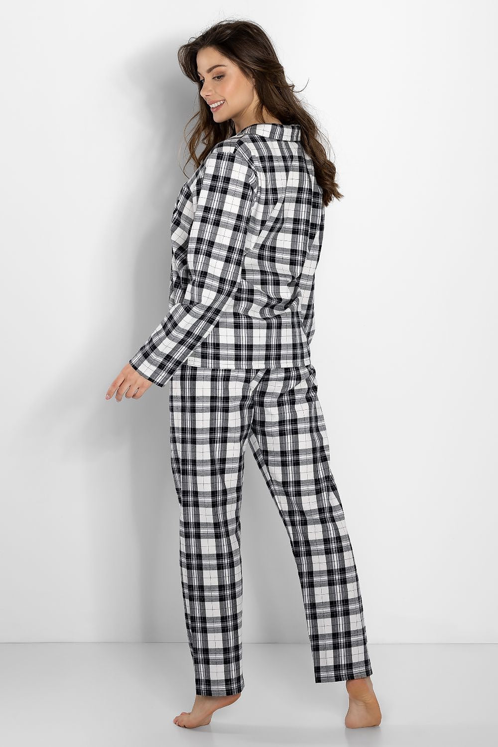Pyjamas Momenti Per Me til dame fra MS StyleHaven, laget av Bomull, farge Svart, størrelse M, med long ermer, perfekt til casual; dress