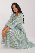Vår skjortekjole med belte - Lakerta til dame fra MS StyleHaven, laget av polyester, farge Svart, størrelse L/XL, med 45720 ermer, perfekt til casual; dress