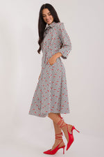 Vår skjortekjole med belte - Lakerta til dame fra MS StyleHaven, laget av polyester, farge Svart, størrelse L/XL, med 45720 ermer, perfekt til casual; dress