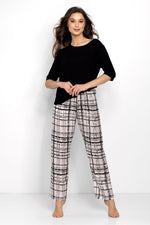 Pyjamas Momenti Per Me til dame fra MS StyleHaven, laget av Viskose; polyester, farge Svart, størrelse s, med long ermer, perfekt til casual; dress